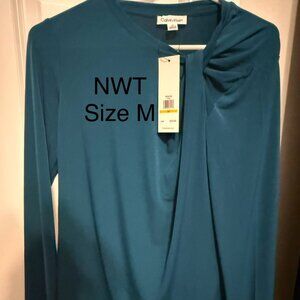 NWT Medium Calvin Klein Teal Top